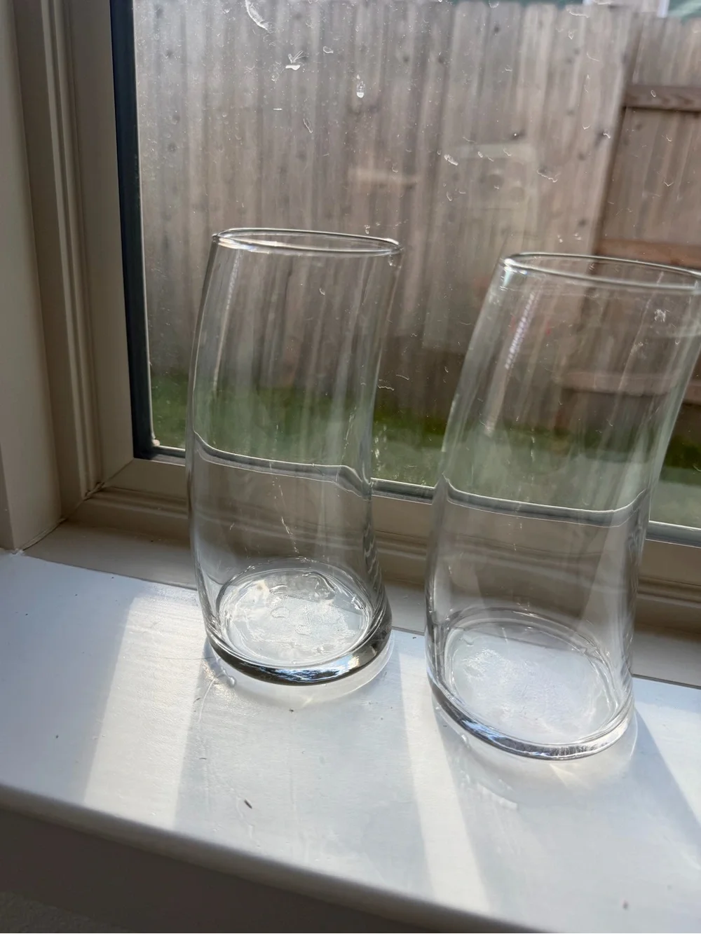Clear Glass Curved Tumbler - Transparent